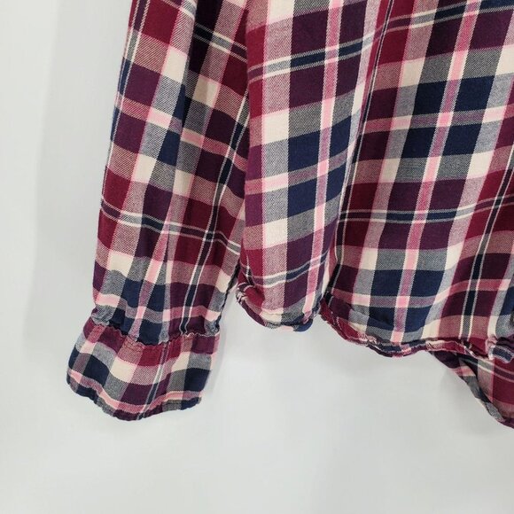 Aeropostale Button Front Plaid Shirt Size XL - Picture 4 of 11
